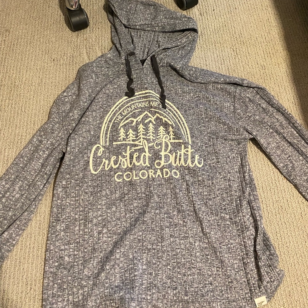 Grey Crested Butte Colorado hoodie